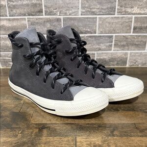 Converse‎ Gray Two Tone Suede High Top Shoes Size Womens 7.5 Mens 5.5